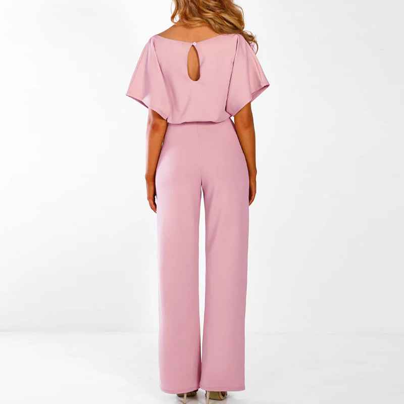Combinaison Femme Fluide Élégante Ceinturée Large Parfaite
