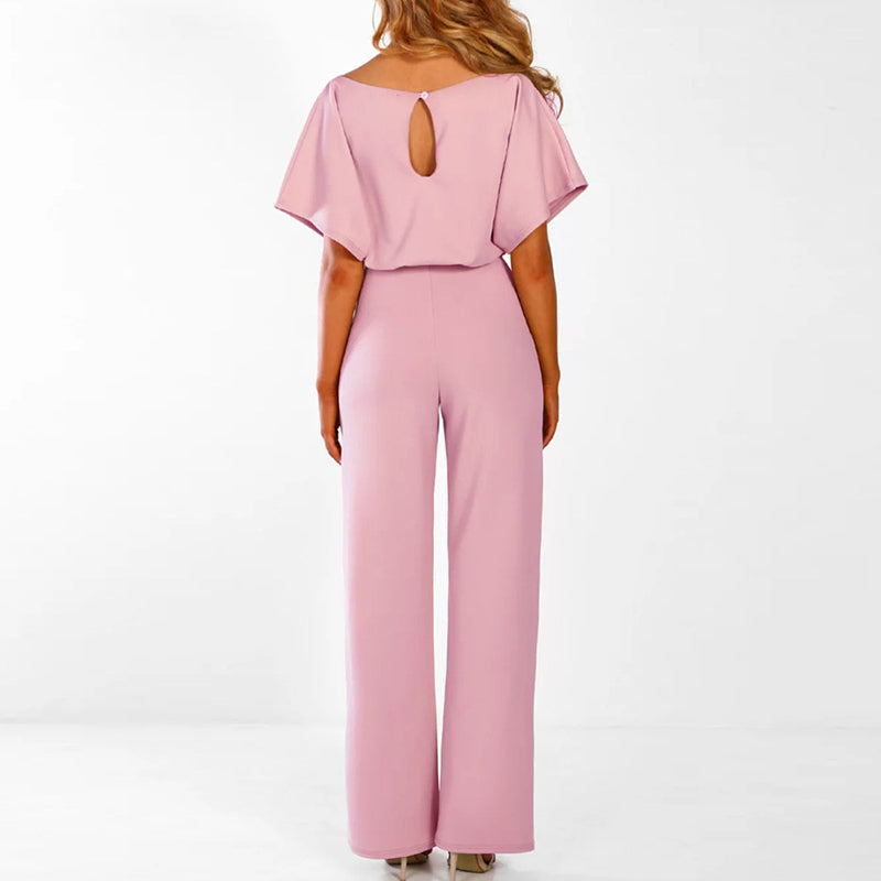 Combinaison Élégante Femme avec Ceinture - Jambe Large