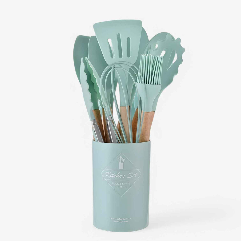 Triana Ustensiles de cuisine en silicone – Résistants à la chaleur, antiadhésifs et durables