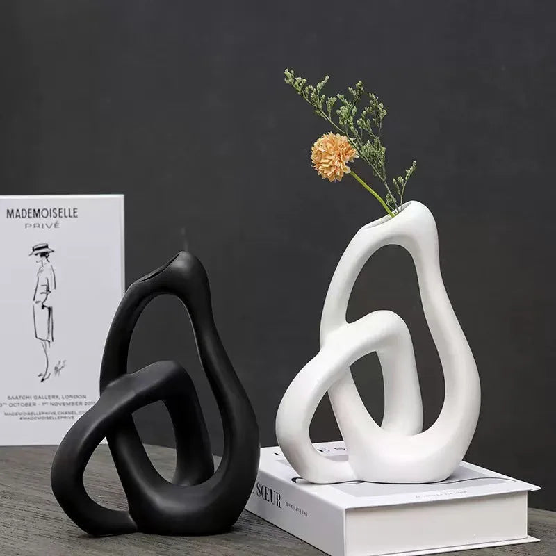 : Vase en Céramique Intemporel dans de Marche Lino