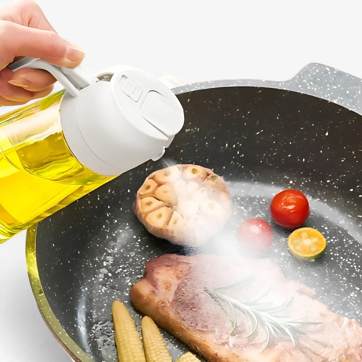 Kitchen : Elora | Vaporisateur d'huile et Arrosoir 2-en-1 - Dosage précis, moins de gaspillage dans Jaune-Plastique-500ml de Concept Odense