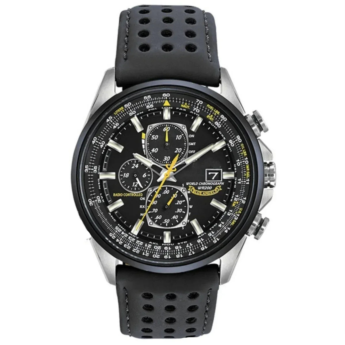 Montre Chronographe Homme MultiSteel - 42mm Acier inoxydable - Cuir marron café/noir