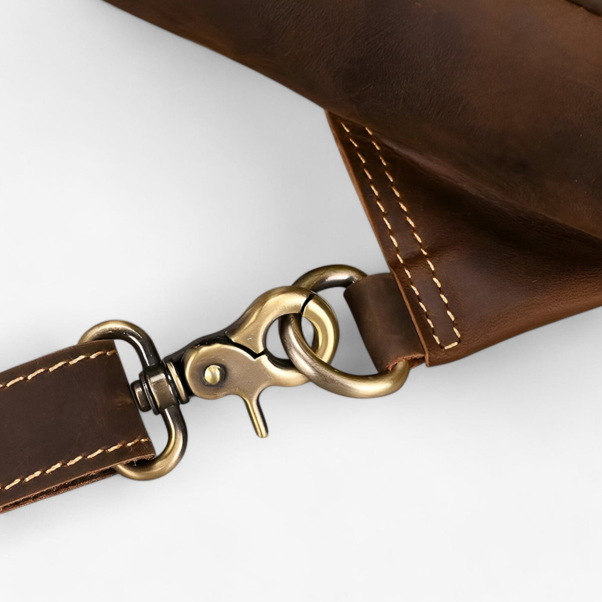 Bags : Sac Satchel Homme Porte-Tablette en Cuir Véritable dans de Roselva