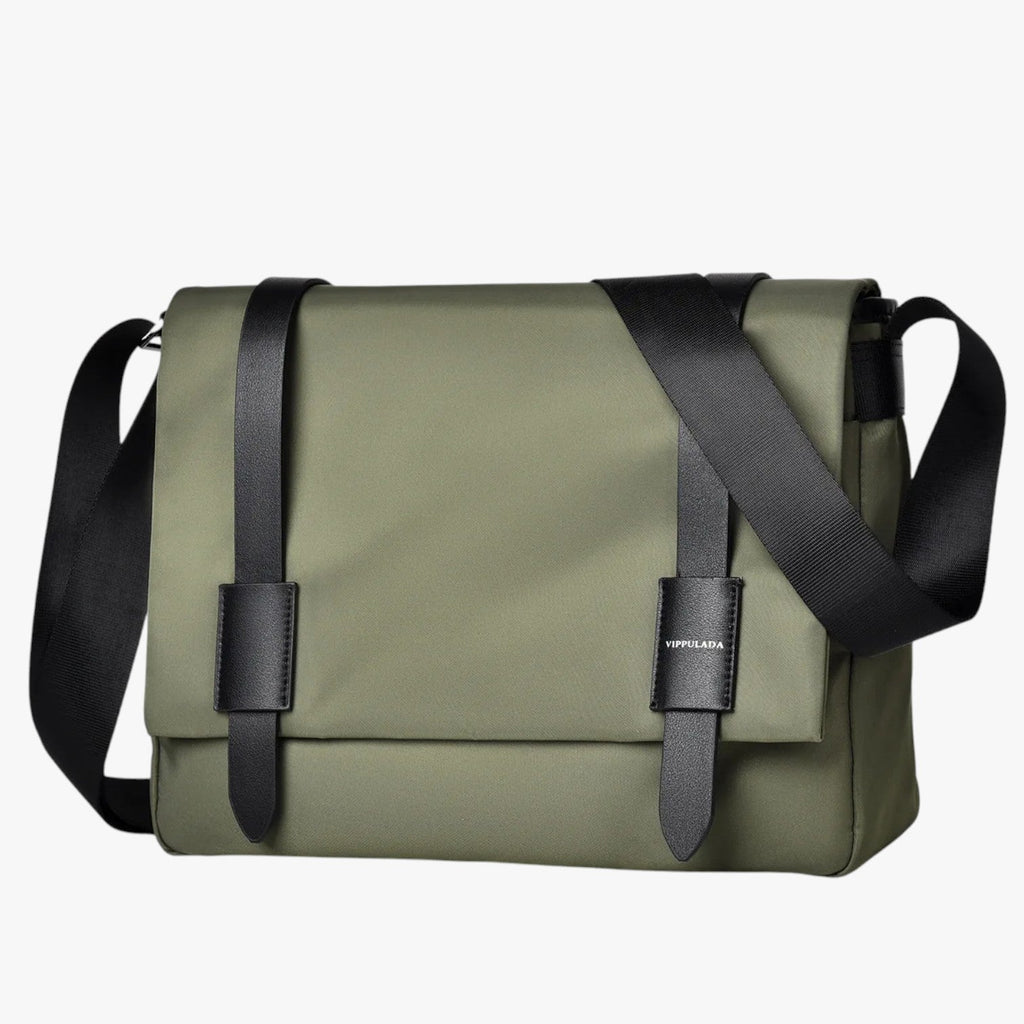 Bags : Sac à Bandoulière Homme Imperméable Léger - Sacoche Monobretelle Sportive Voyage dans Vert de Marche Lino