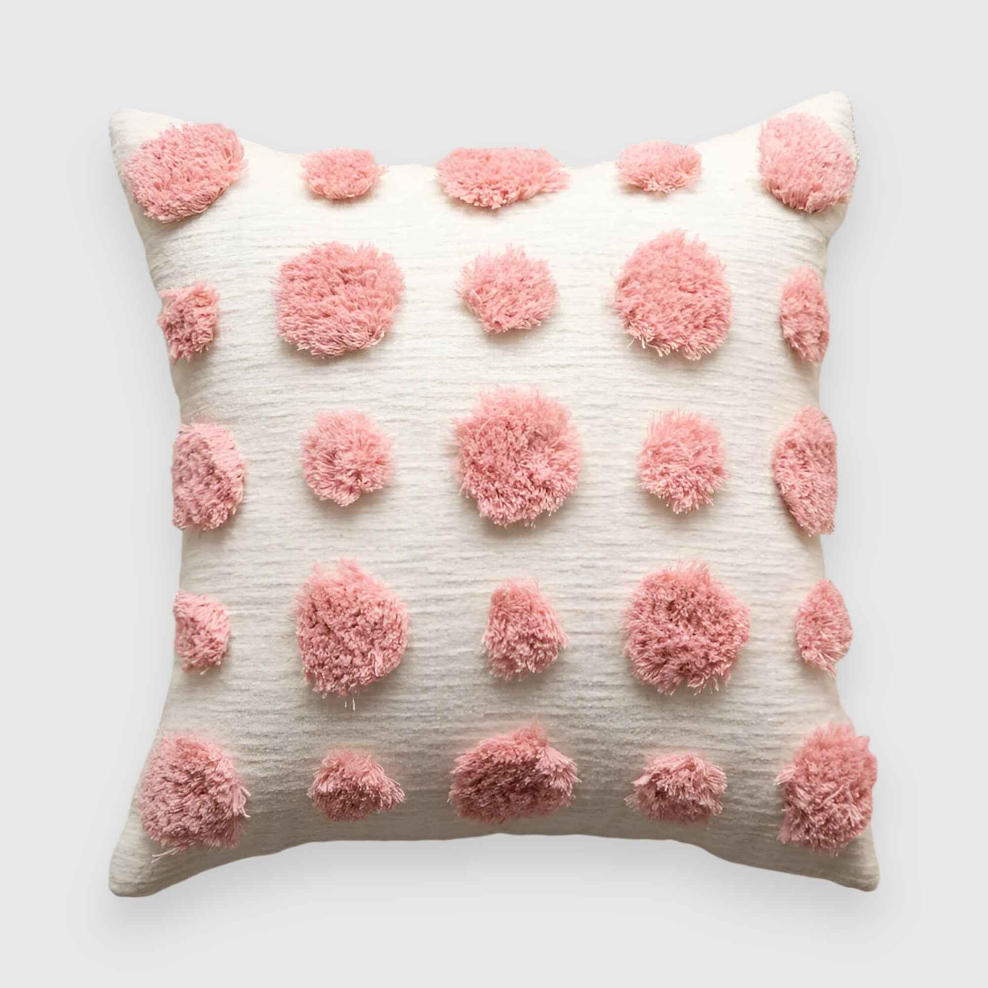 Coussins et Oreillers : Coussin Décoratif Rose Velours Capitonné dans de Marche Lino