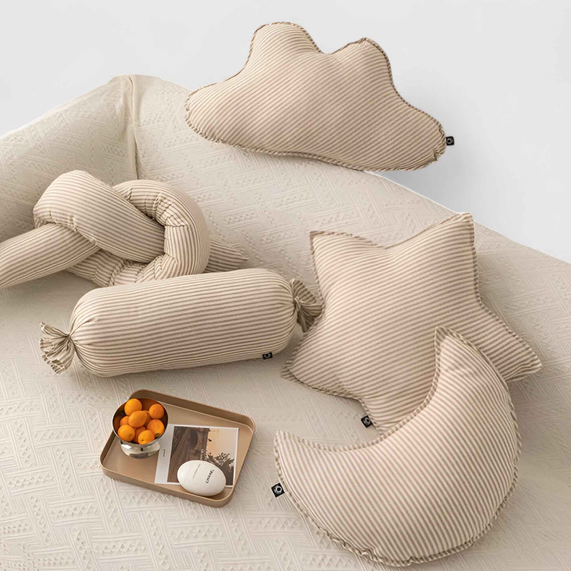 Literie : Oreiller Nuage Étoile Doux en Tissu Polyester dans de Marche Lino