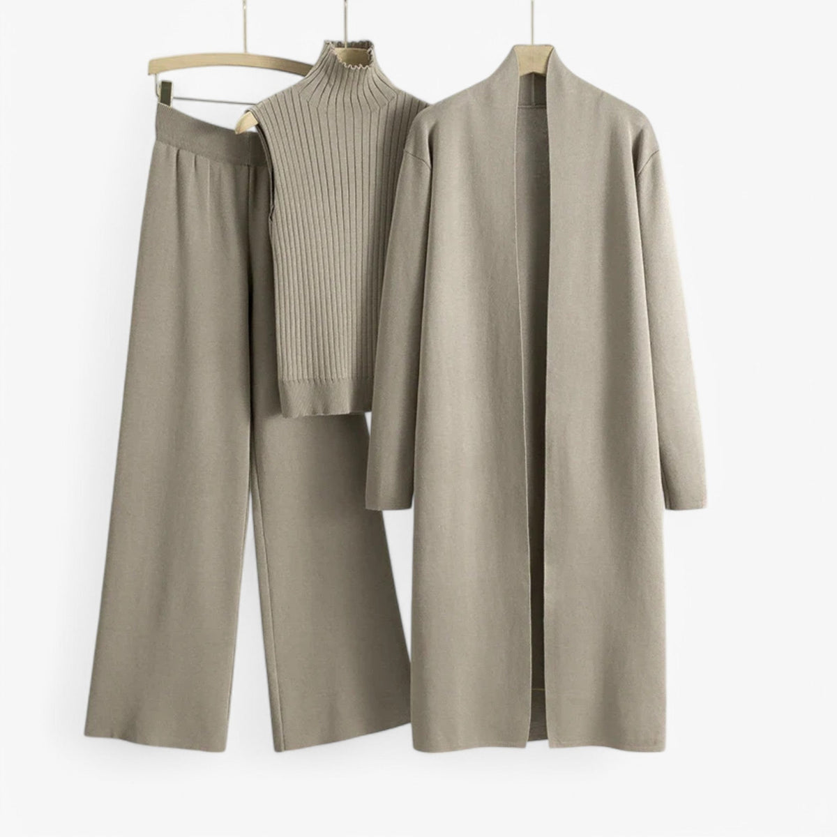 Loungewear Set : Ensemble de tricot vintage Ivy I en 3 pièces dans Marron Taille unique de Concept Odense