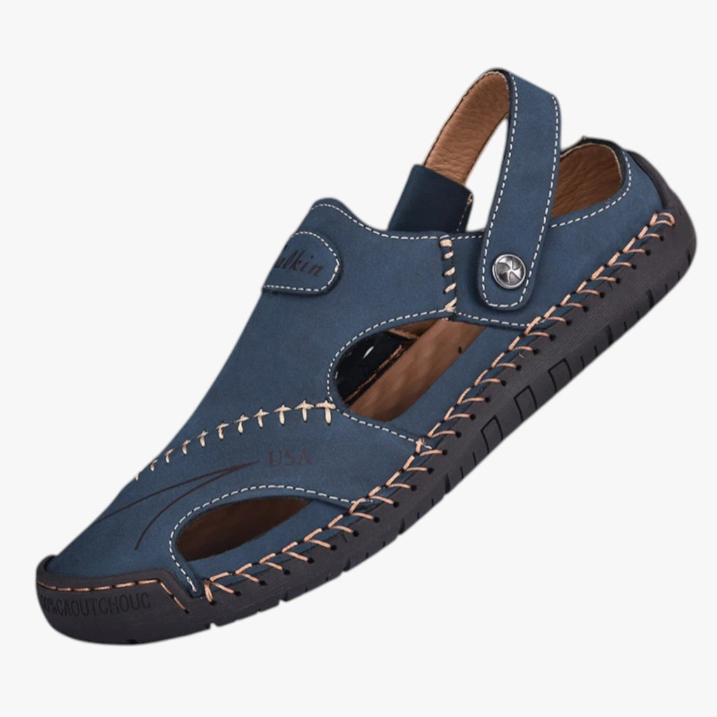 Sandales d'été pour homme - Cuir respirant et semelle antidérapante pour une touche de style