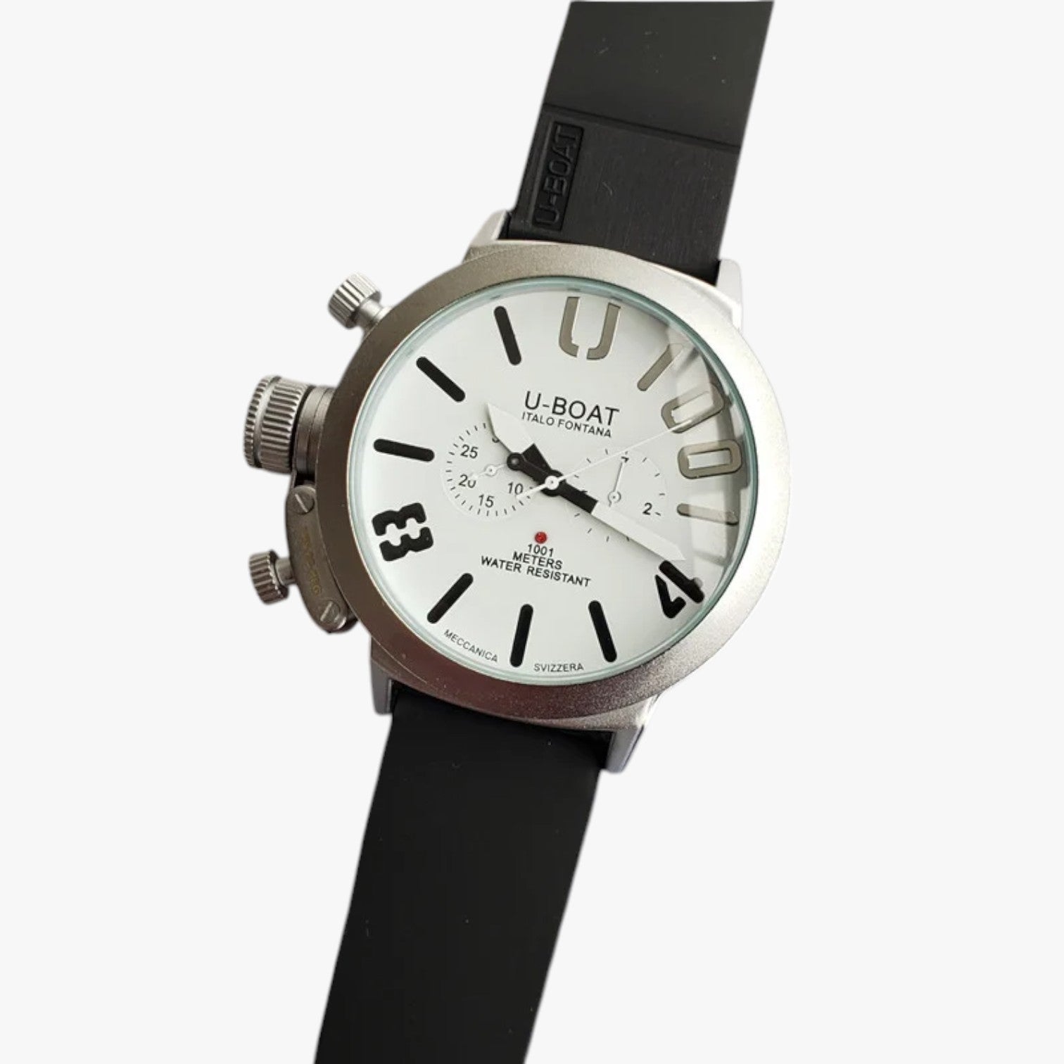 Montre de sport en acier avec bracelet en silicone Homme