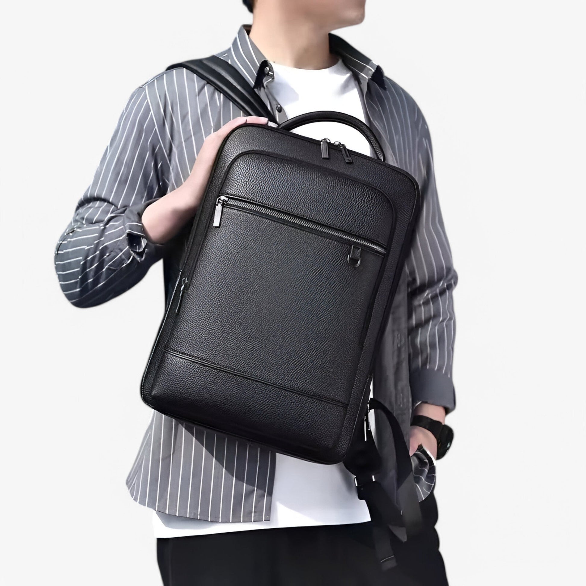 Sac à dos en Cuir avec USB Homme - Haute Qualité, Livraison Rapide