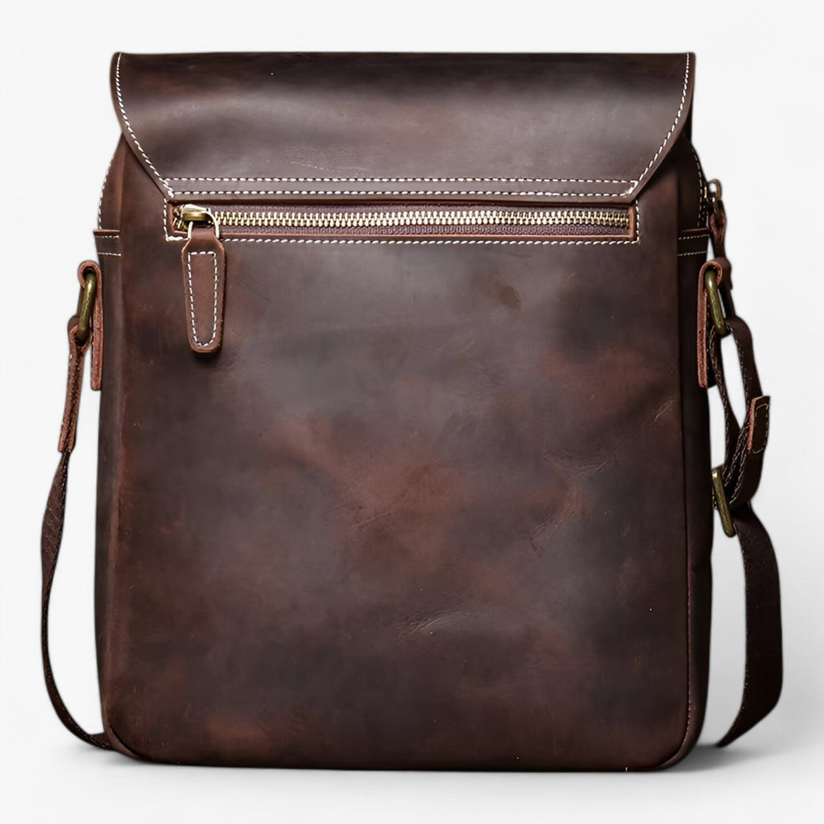 Bags : Sac Bandoulière Vintage Compact en Cuir Crazy Horse dans de Roselva