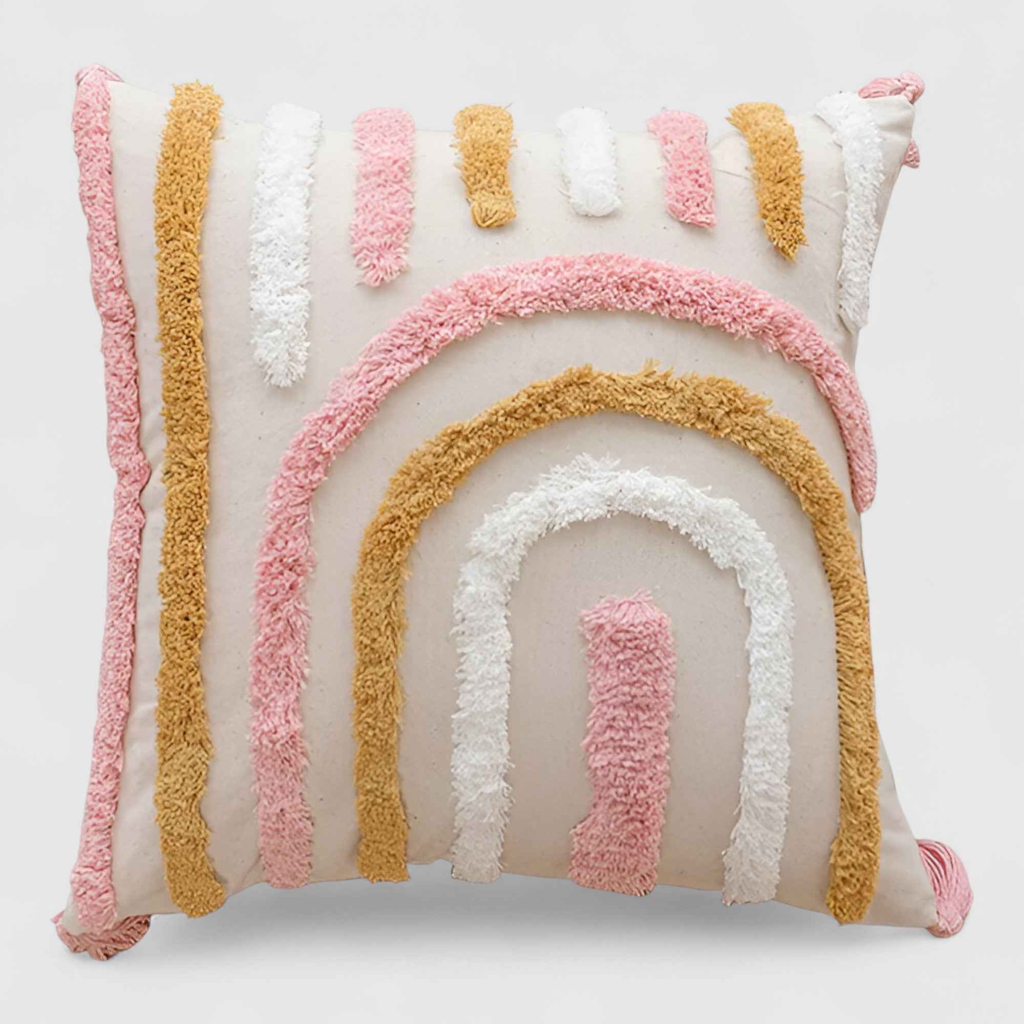 Coussins et Oreillers : Coussin Décoratif Rose Velours Capitonné dans 06 45x45cm de Marche Lino