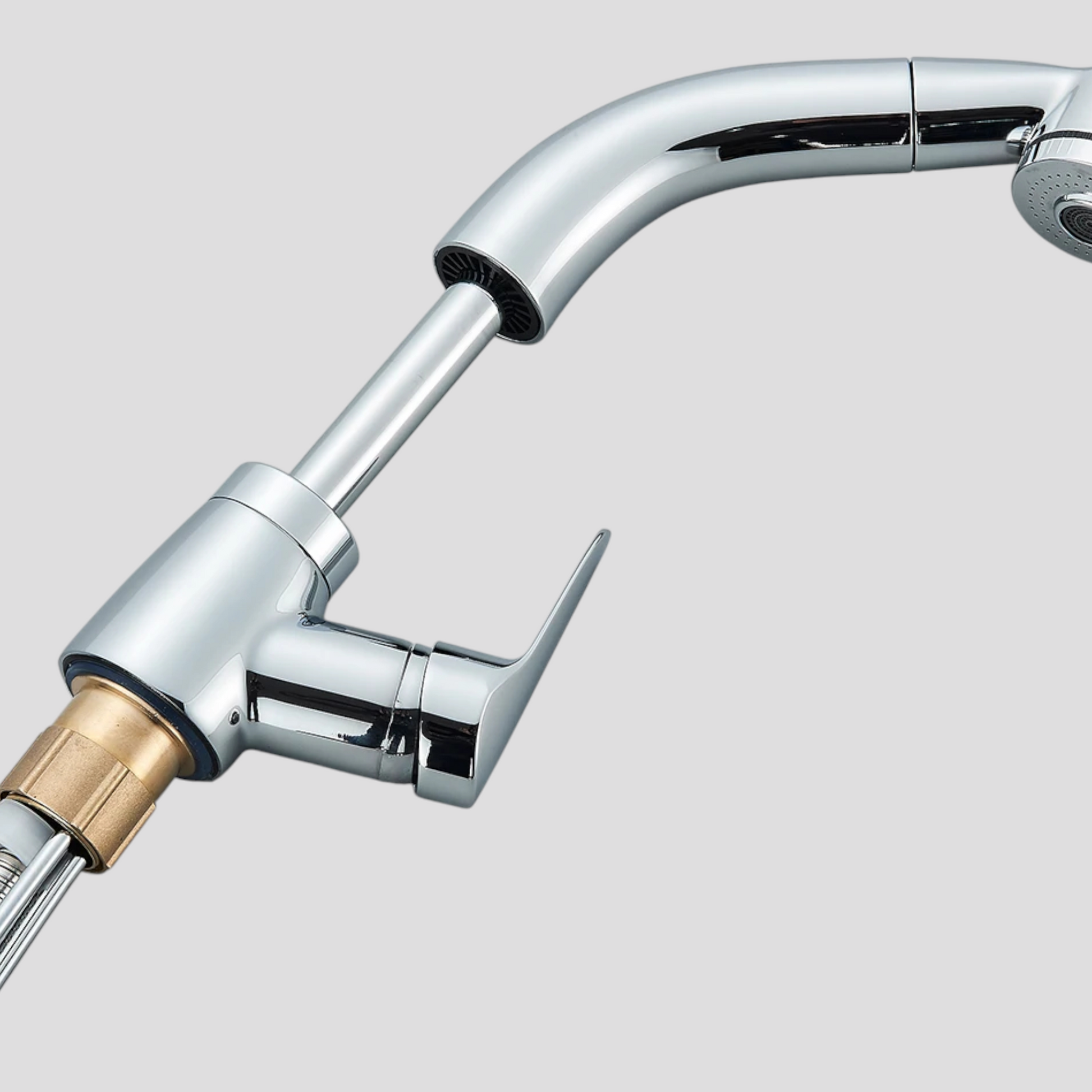 Robinet de Salle de Bain Chromé avec Bec Orientable