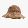 women's hat : Chapeau de soleil fraise - Pliable, fait à la main et protecteur et tendance dans kaki Taglia unica de Marche Lino