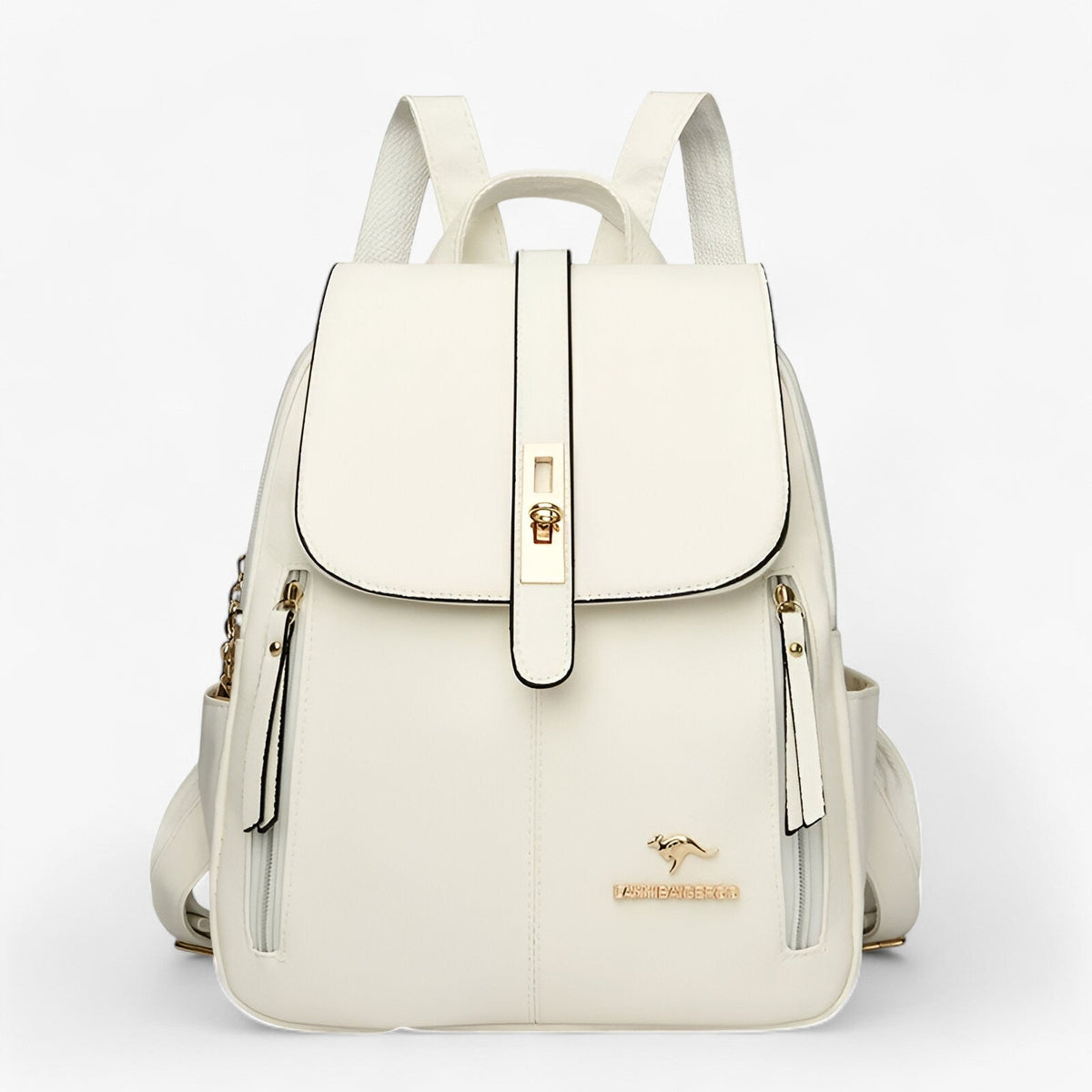 Bags : Grand sac à dos pour femme en cuir véritable italien - Élégant pour le travail, les voyages et l'usage quotidien dans Blanc de Marche Lino