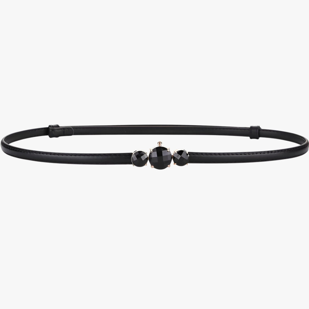 Ceinture fine en cuir véritable – Élégance réglable Femme