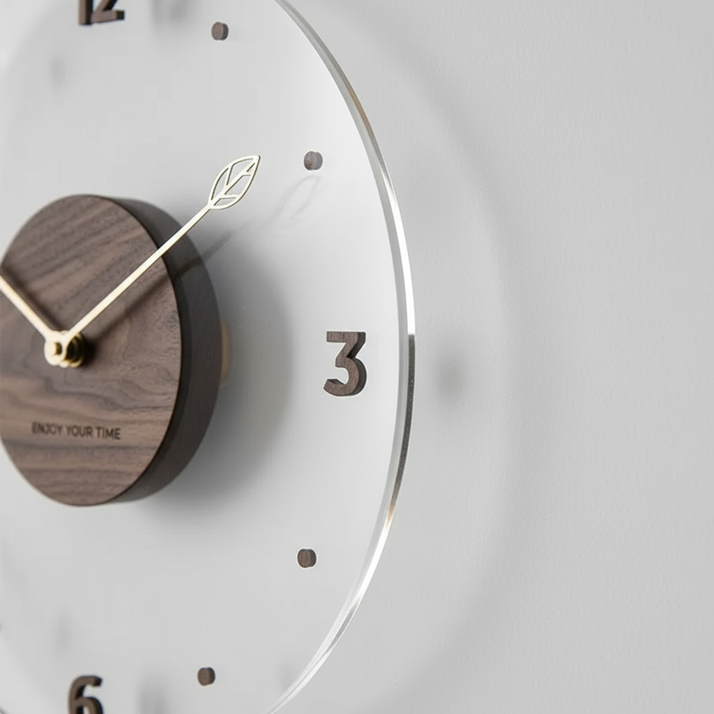 Watch Murale Minimaliste en Bois Horloges murales