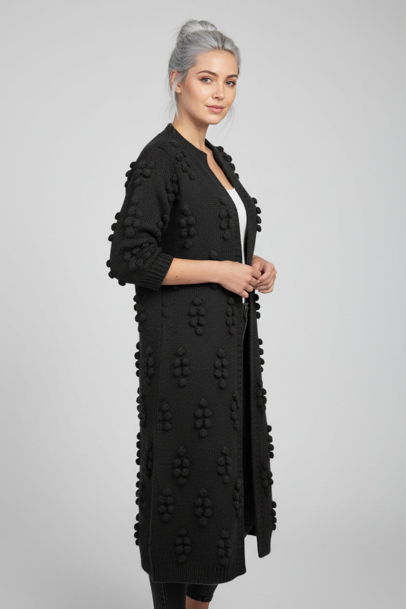 Cardigan Femme Long Ouvert avec Poches