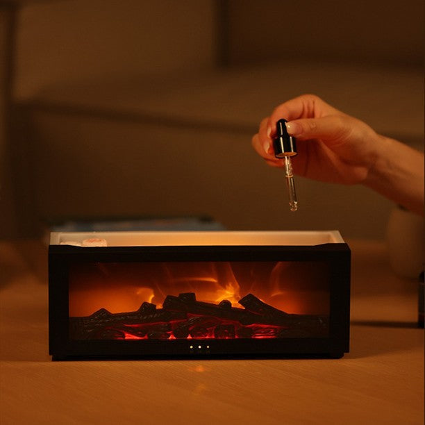 Home Decor : Humidificateur Flamme HearthGlow – Diffuseur Effet Feu Chaleureux dans de Marche Lino