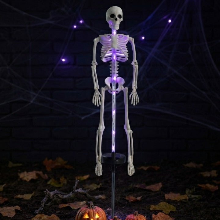 Piquet de Jardin Squelette Solaire Lumineux - Déco de Jardin Halloween LED