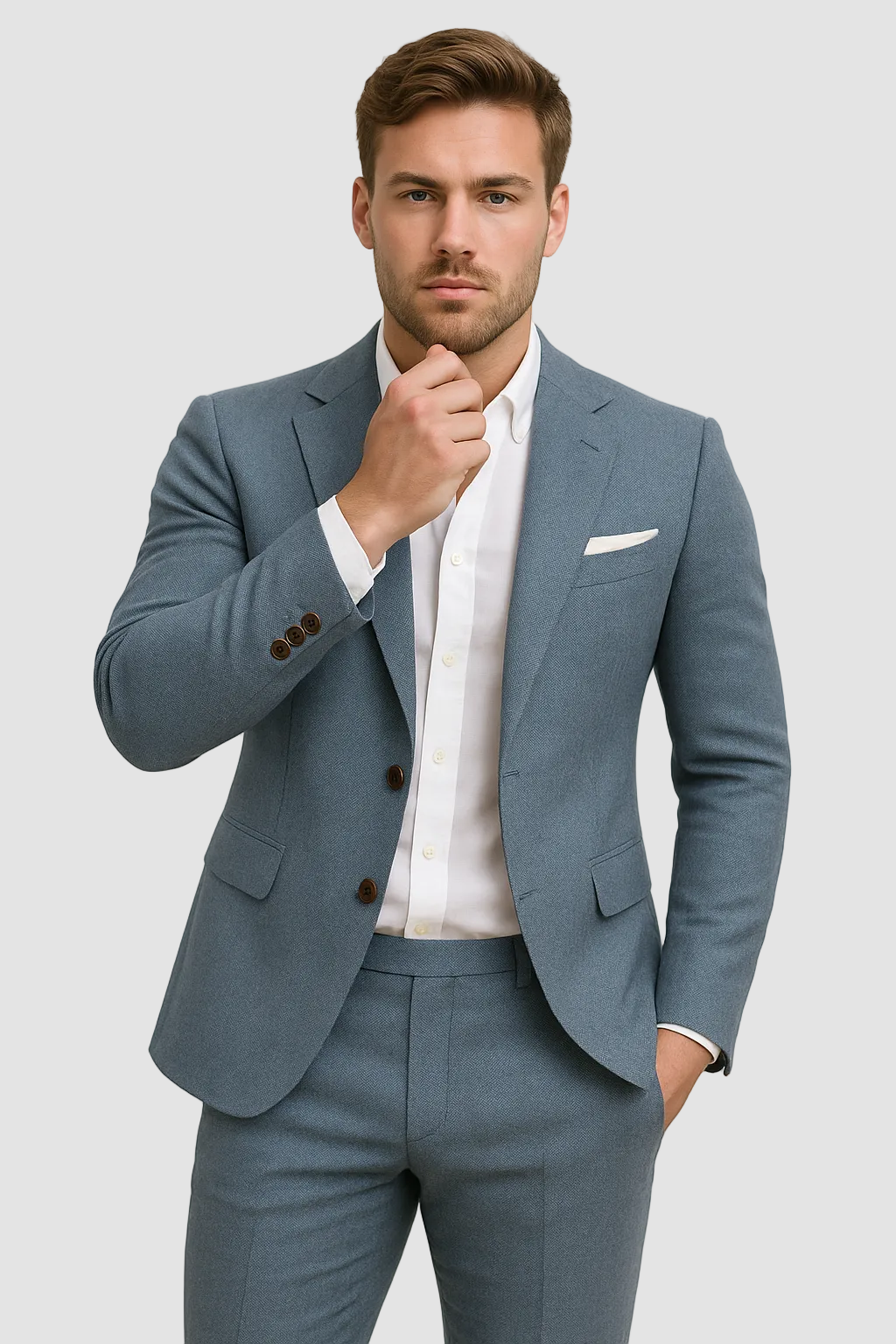 Costume en Lin Homme Coupe Slim - Tenue Élégante d'Été pour Mariage