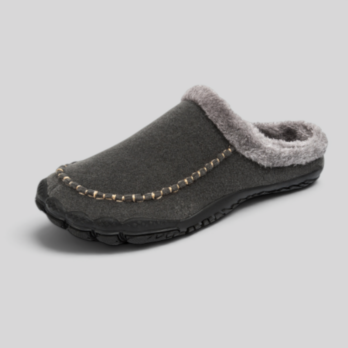 Chaussons chauds antidérapants pour hommes, modèle à enfiler