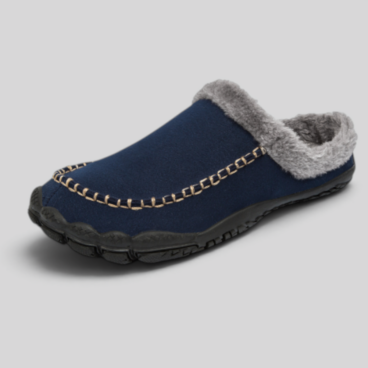 Chaussons chauds antidérapants pour hommes, modèle à enfiler