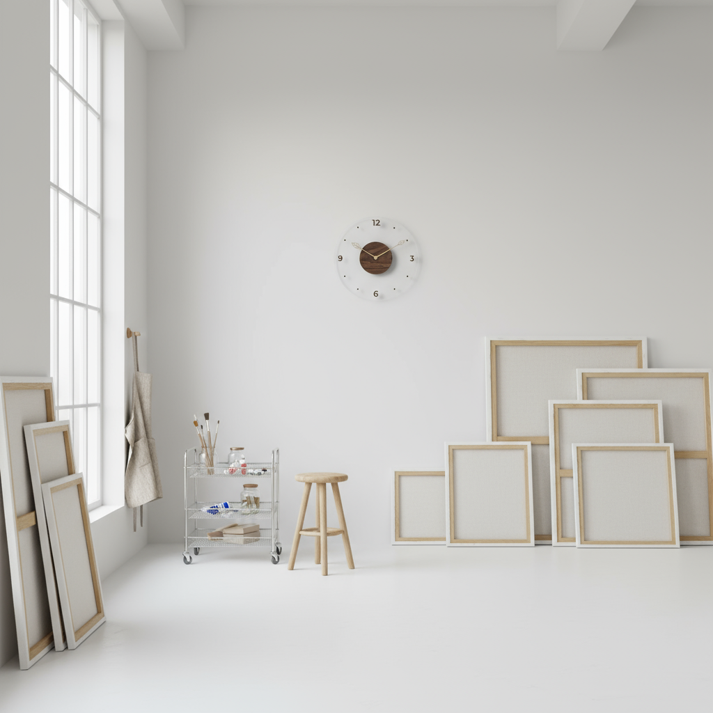 Watch Murale Minimaliste en Bois Horloges murales