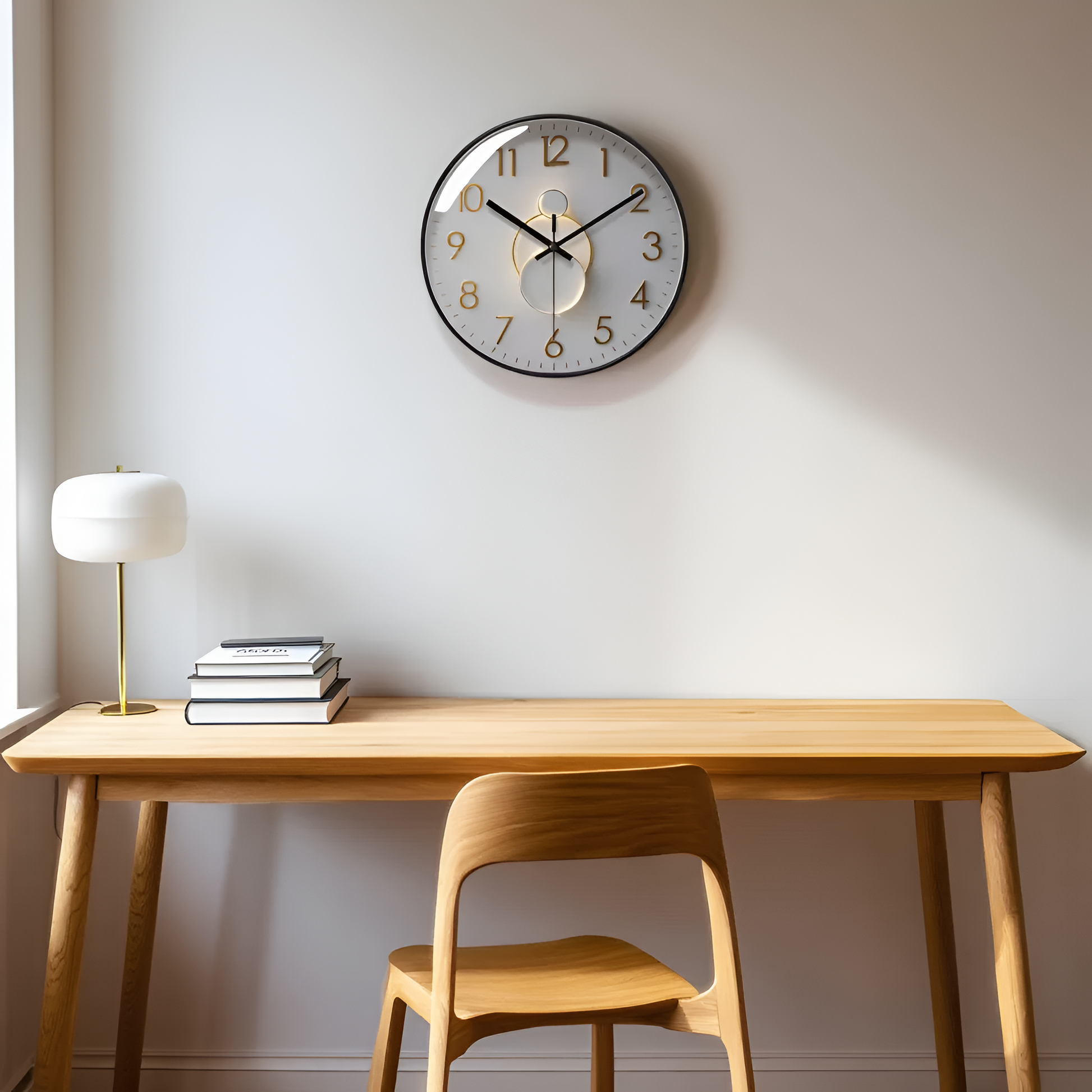 Horloge Murale Moderne Silencieuse Métal – 12 Pouces