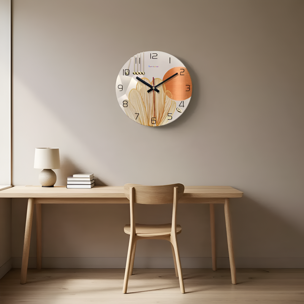 Horloge Murale Géométrique Verre