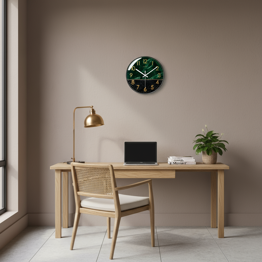 Horloge Murale Design Moderne Silencieuse Verre