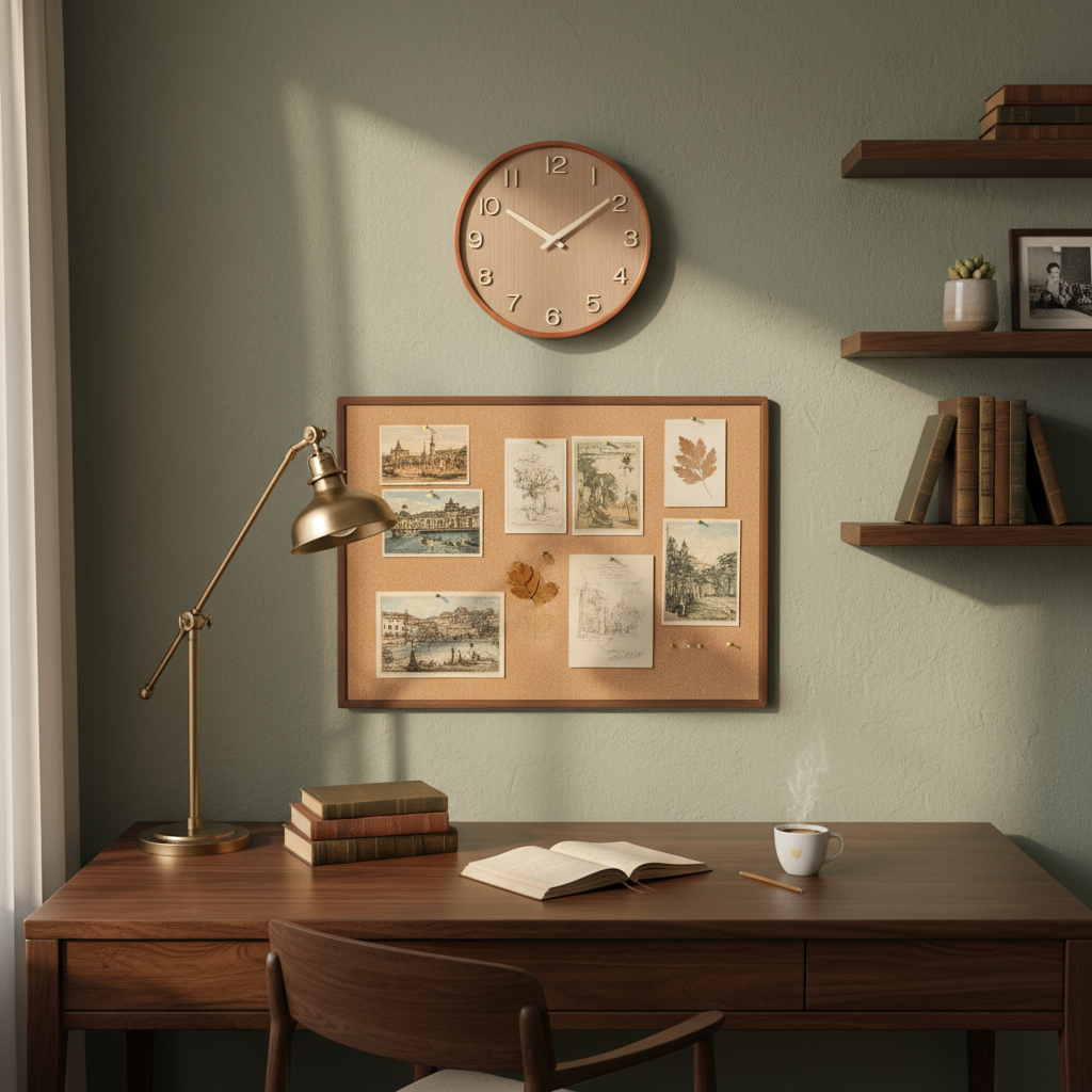 Horloge Murale Rétro en Bois