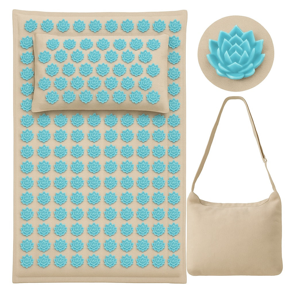 Tapis d'Acupression & Oreiller - 5500 Points de Pression