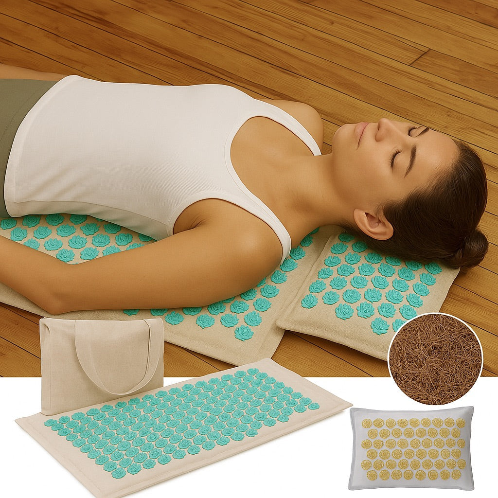 Tapis d'Acupression & Oreiller - 5500 Points de Pression