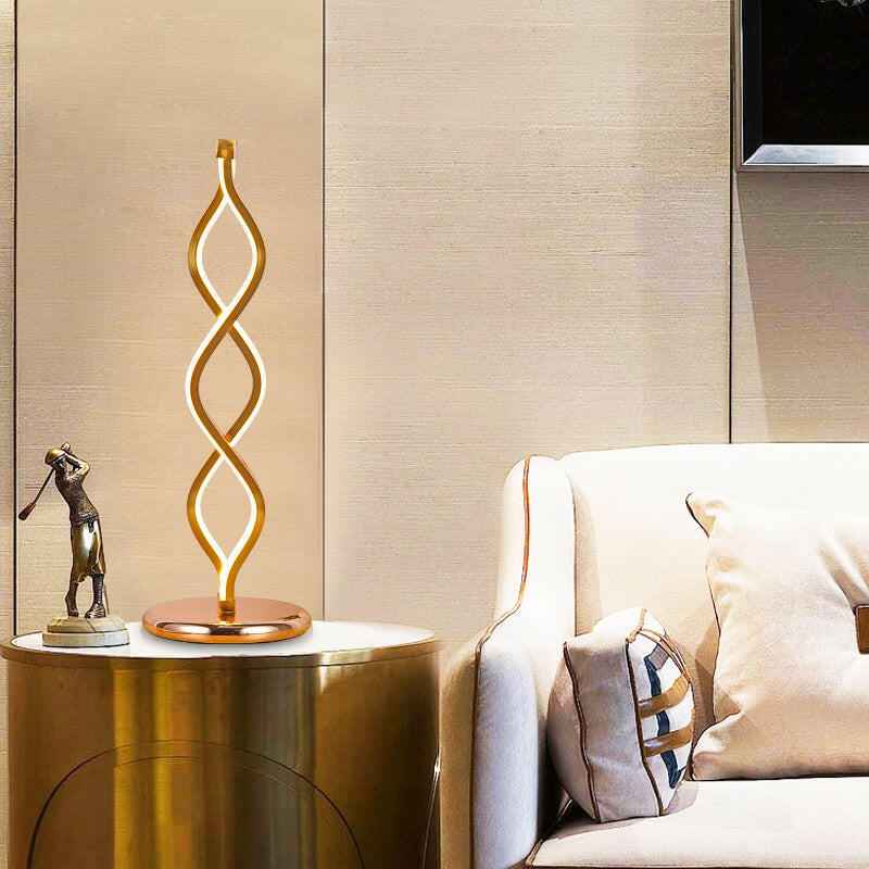 Table Lamp : Lampe de Table pour Intérieur, Art Déco & Dorée dans de Marche Lino