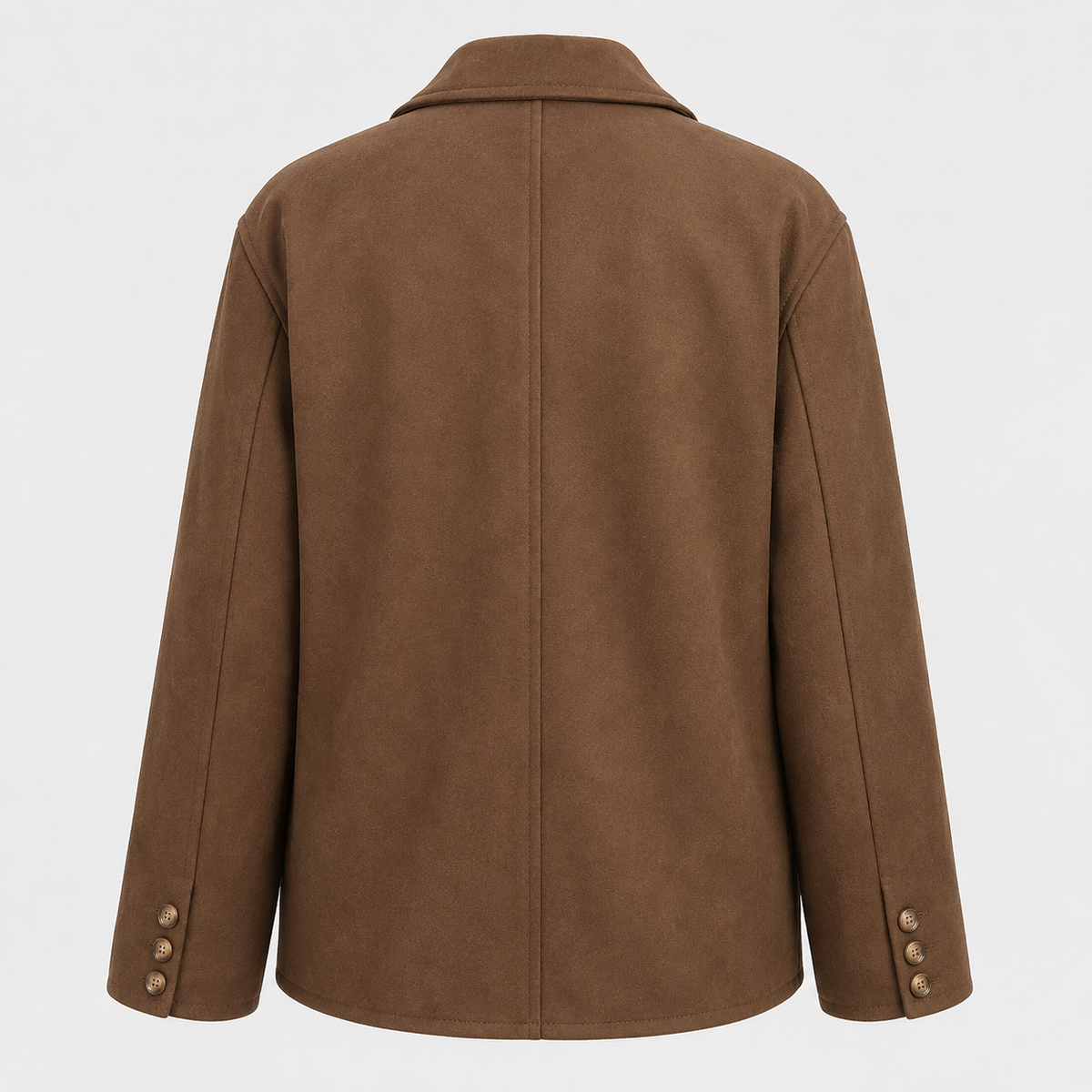 Veste Blazer Femme Marron 100% Polyester avec Poches