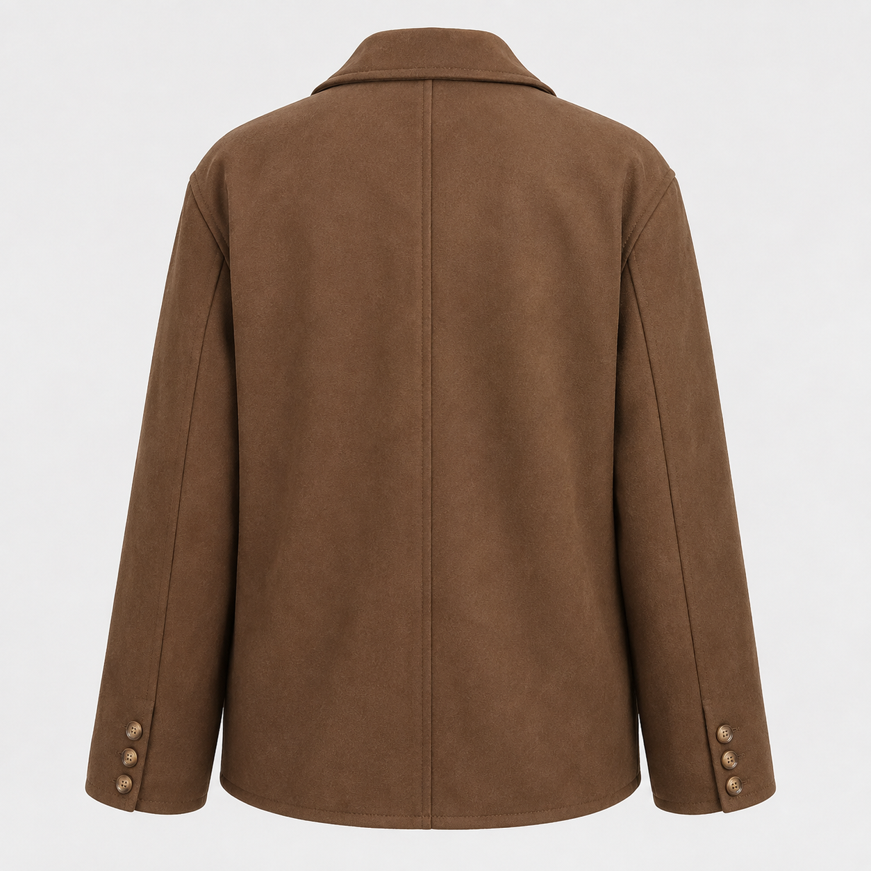 Veste Blazer Femme Marron 100% Polyester avec Poches