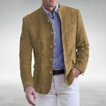 Blazer Homme Slim Marron Coton Élégant - Veste Chic Printemps/Automne