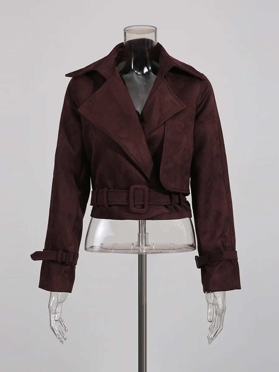 Vestes : Veste Femme à Manches Longues Mode Femme Vêtement Féminin dans Marron S de Marche Lino