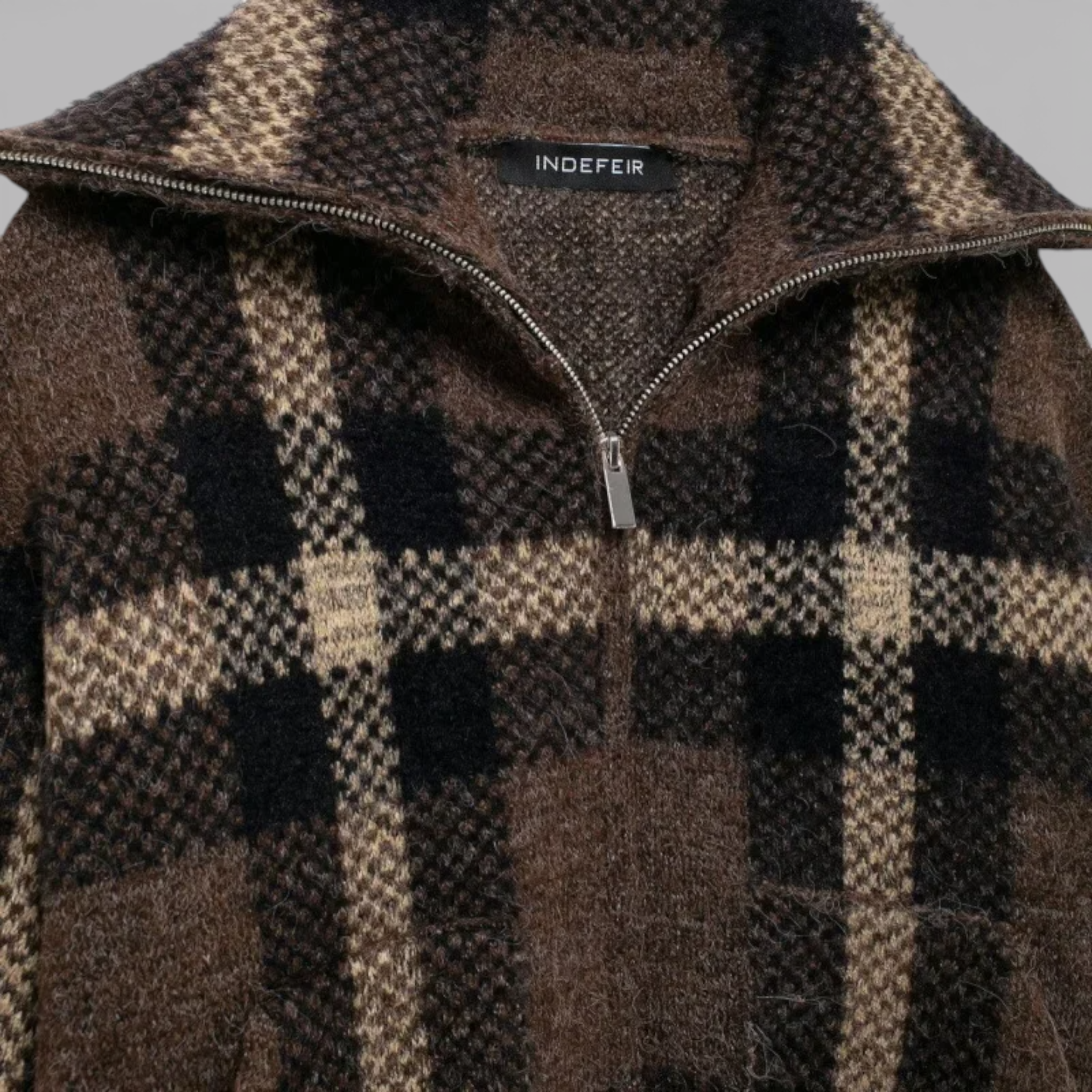 Vestes : Veste Femme à Carreaux Manches Longues Mode Européenne dans de Marche Lino