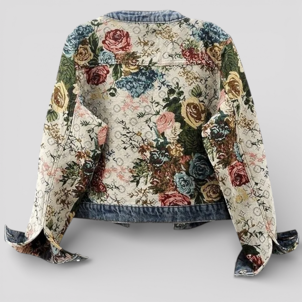 Veste en Jean Rétro Bleue pour Femme - Style Vintage Élégant