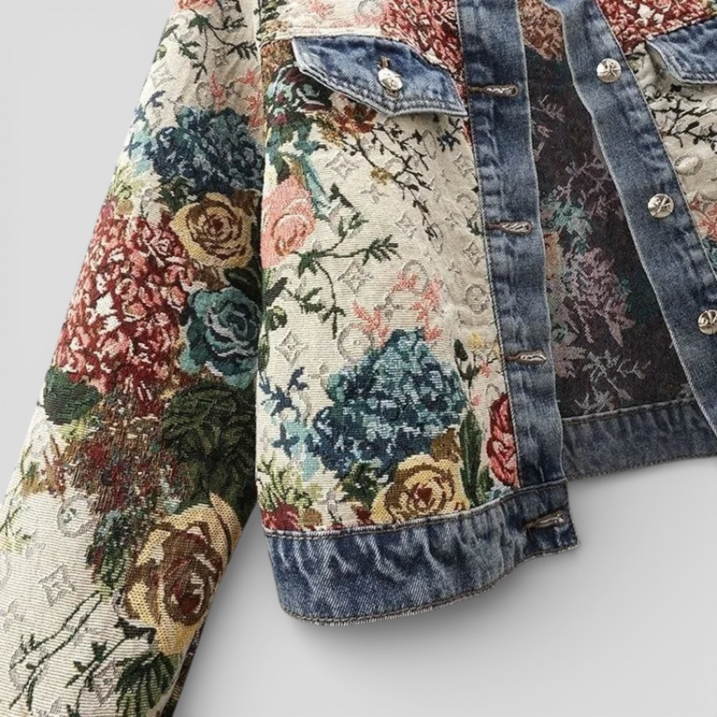 Veste en Jean Rétro Bleue pour Femme - Style Vintage Élégant