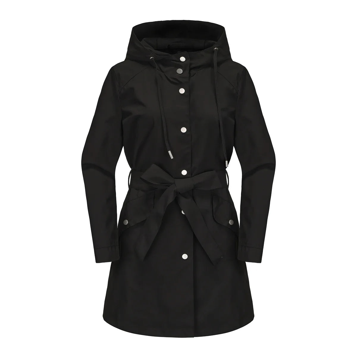 Manteaux trench : Veste Femme Trench avec Ceinture Manteaux trench dans Noir de Marche Lino