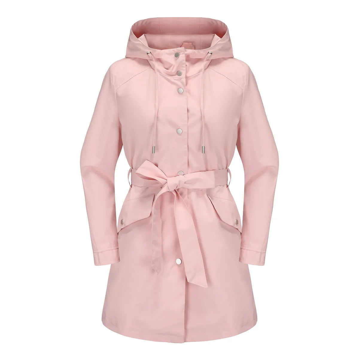 Manteaux trench : Veste Femme Trench avec Ceinture Manteaux trench dans Rose de Marche Lino