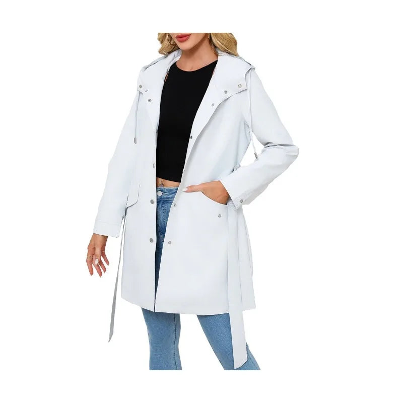 Veste Femme Trench Élégante avec Ceinture 4
