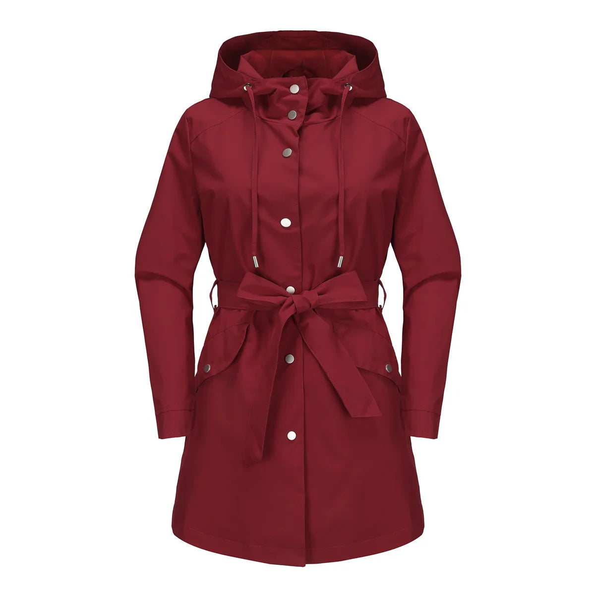 Manteaux trench : Veste Femme Trench avec Ceinture Manteaux trench dans Bourgogne de Marche Lino