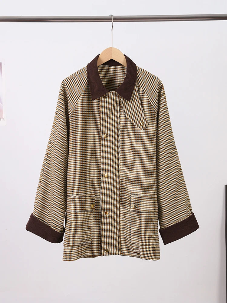 Veste Femme Vintage Décontractée à Poches 2