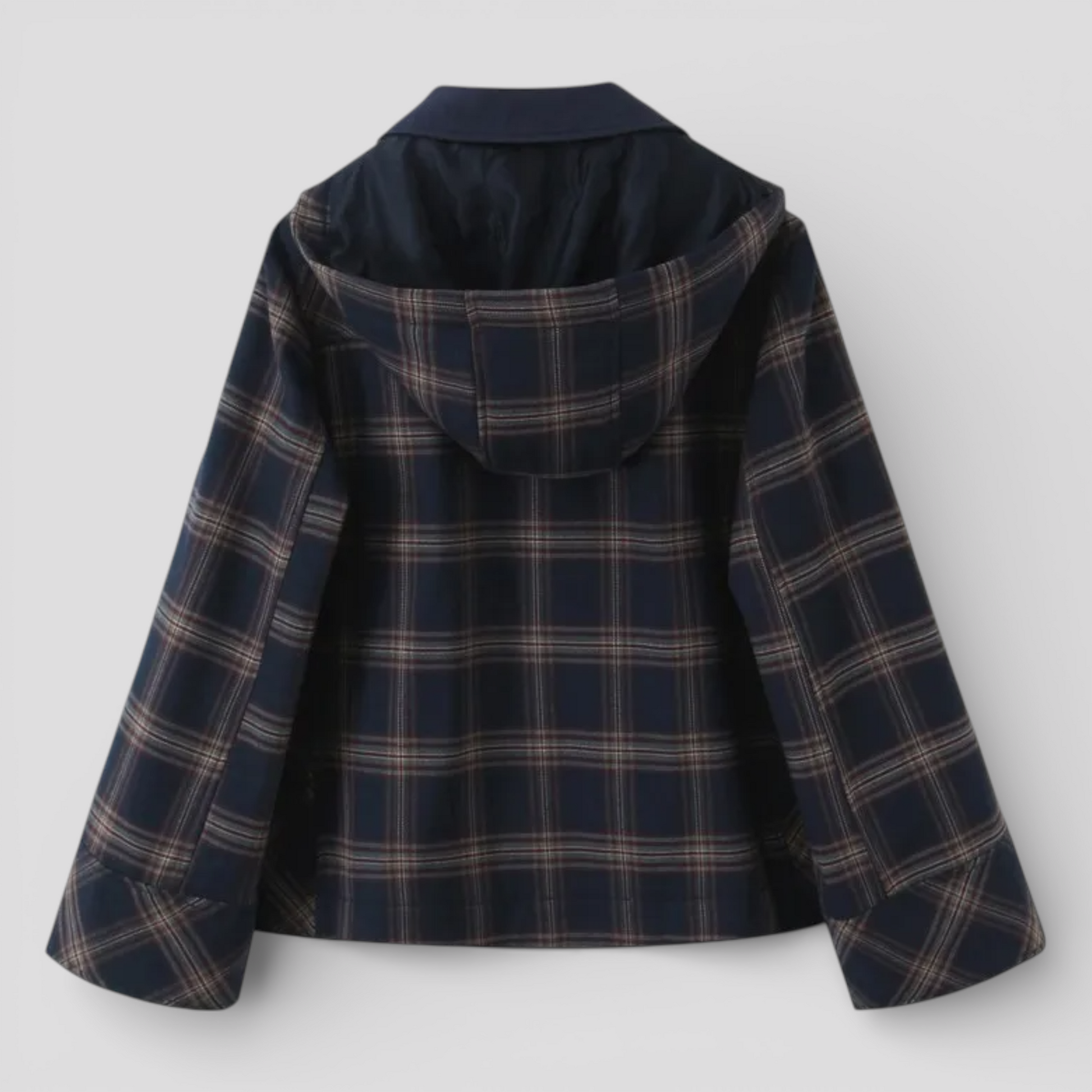 Veste Femme à Carreaux avec Capuche Manteau Vintage Femme