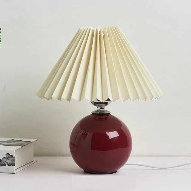 : Lampe de Table Vintage Héritage dans Bordeaux & Beige de Marche Lino