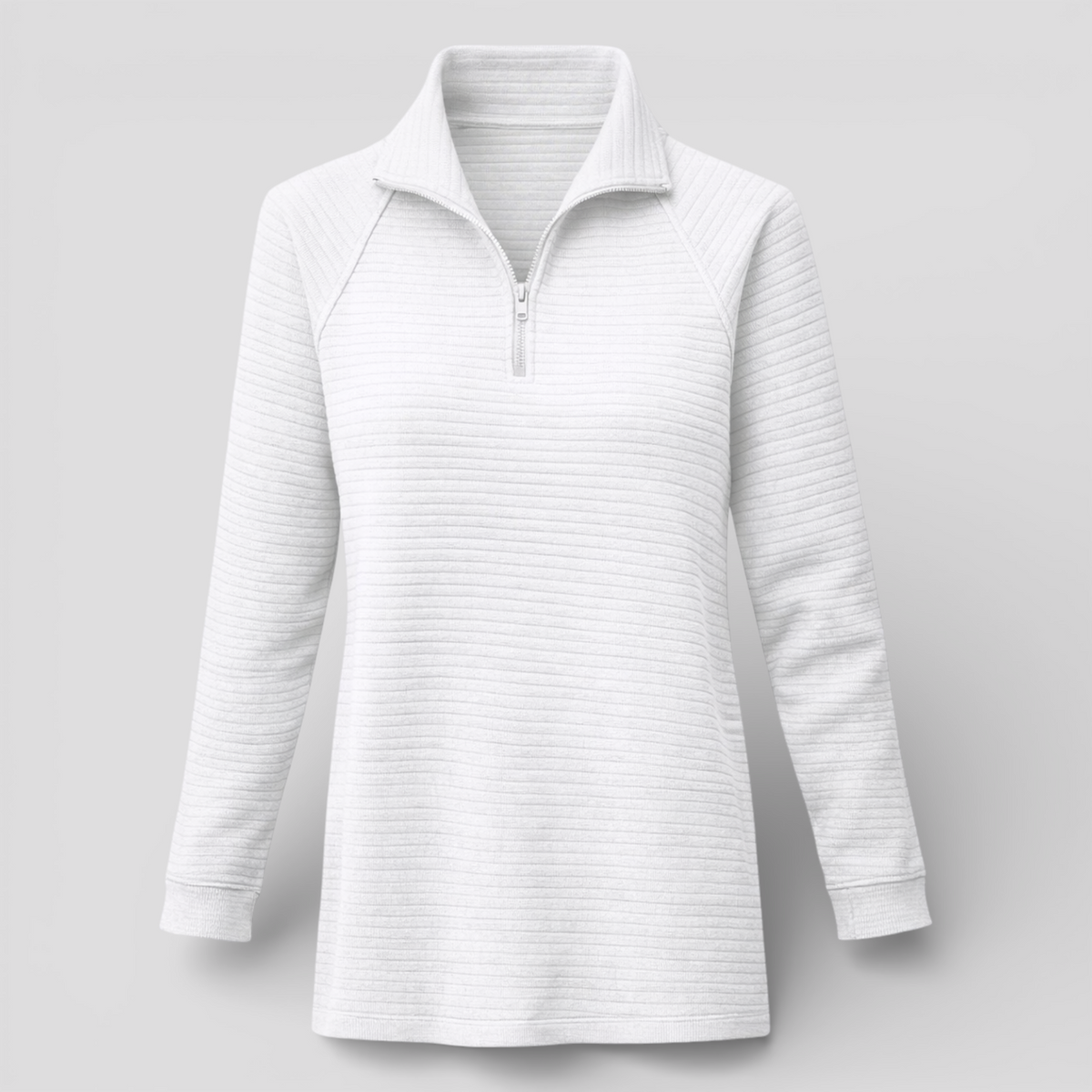 Pulls pour femmes : Pull Femme Col V Confortable Denim Ajustement Agréable dans Blanc de Marche Lino